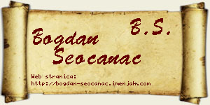 Bogdan Seočanac vizit kartica